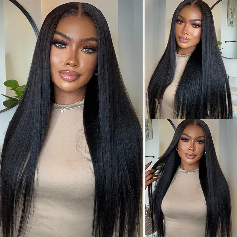 Yaki Straight human hair wig